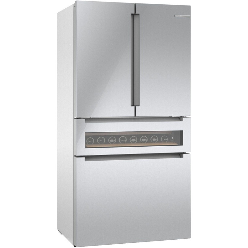 Bosch B36CL81ENG 800 Series, French Door Bottom Mount Refrigerator, Glass door, 36”, Stainless steel