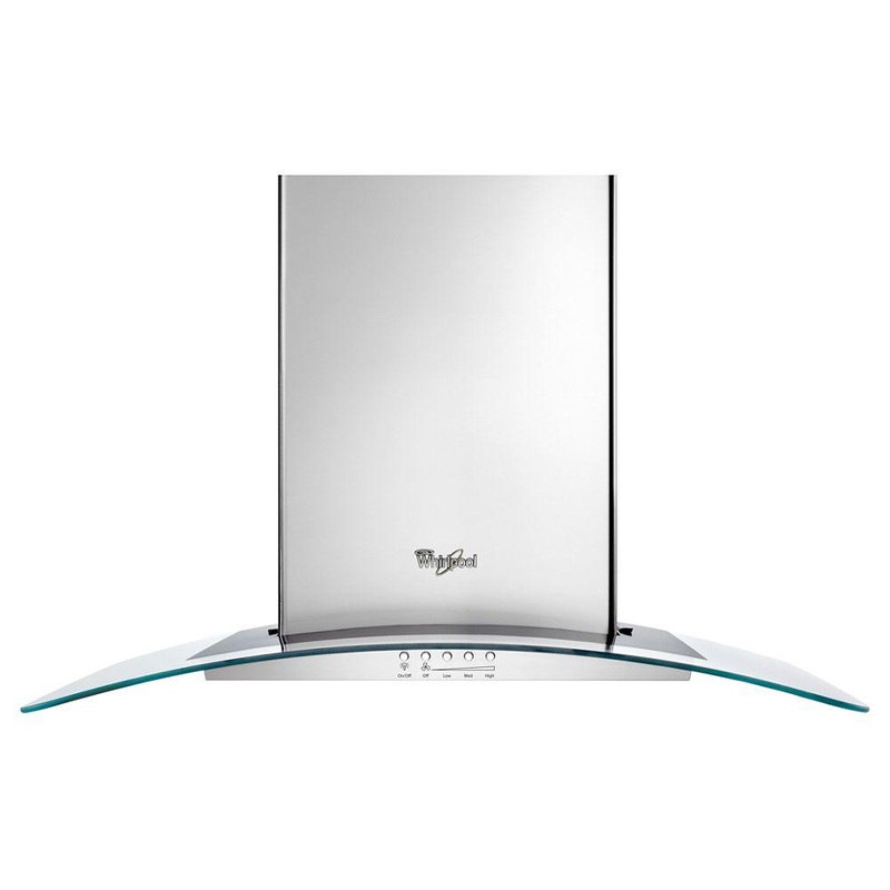 Whirlpool GXW6536DXS 36 inch Convertible Glass Kitchen Ventilation Hood with Incandescent Task Lighting