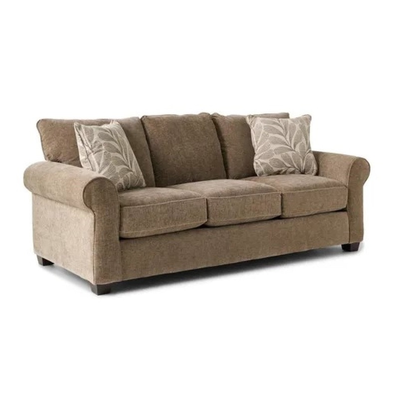 Ardmont 81” Rolled Arm Sofa with Reversible Cushions Sand & Stable Fabric: Pop Sand