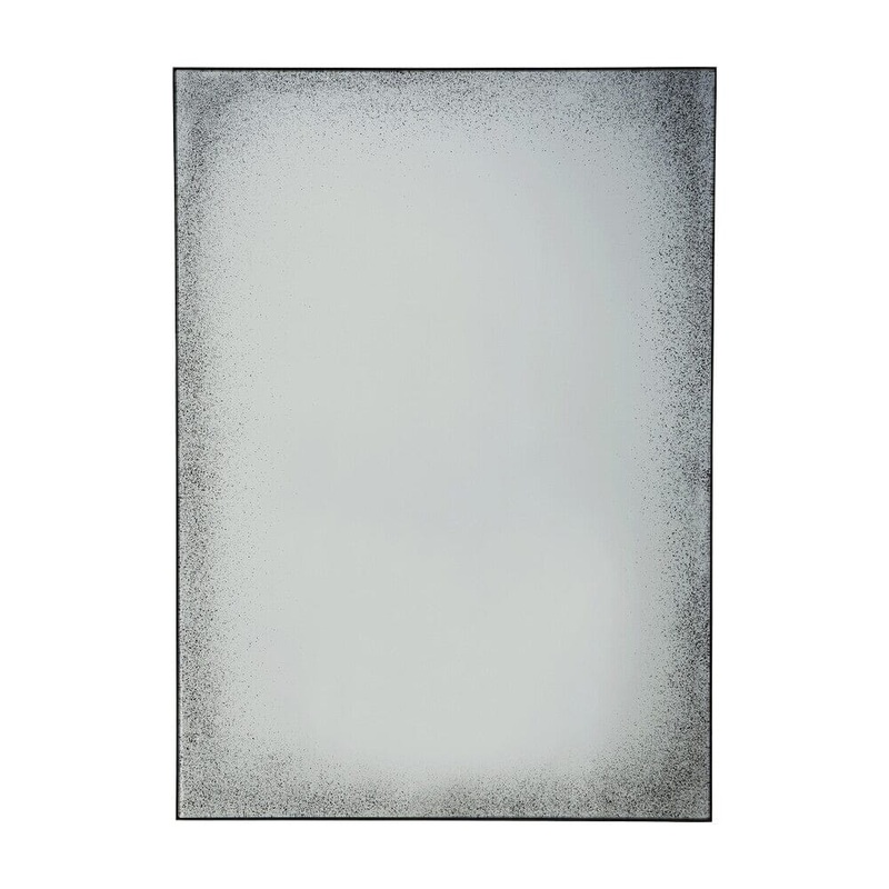 Clear Wall Mirror Medium Aged Metal Frame – Rectangular