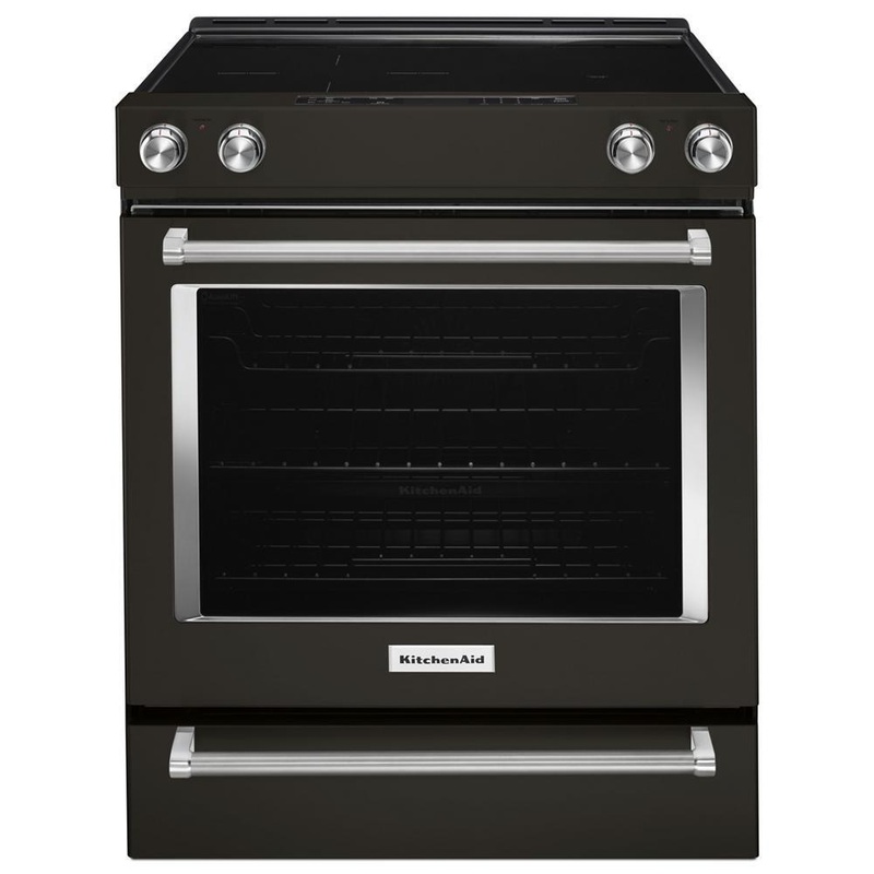 Kitchenaid KSEG700EBS 30-Inch 5-Element Electric Slide-In Convection Range