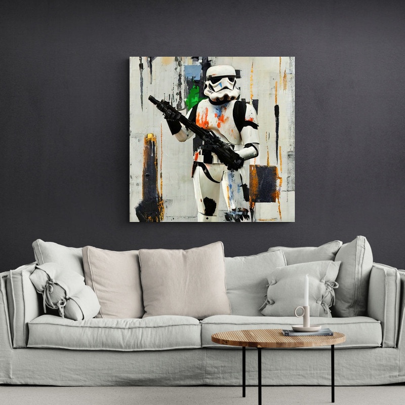 Stormtrooper Four by Stephen Chambers – Wrapped Canvas Graphic Art ATX Art Group LLC Size: 18″ W x 18″ H