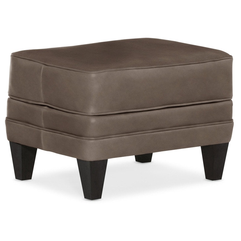 Zion 25″ Wide Genuine Leather Rectangle Standard Ottoman Bradington-Young Leg Color: Plantation Leather Type: Aspen Lenado Brown Genuine Leather