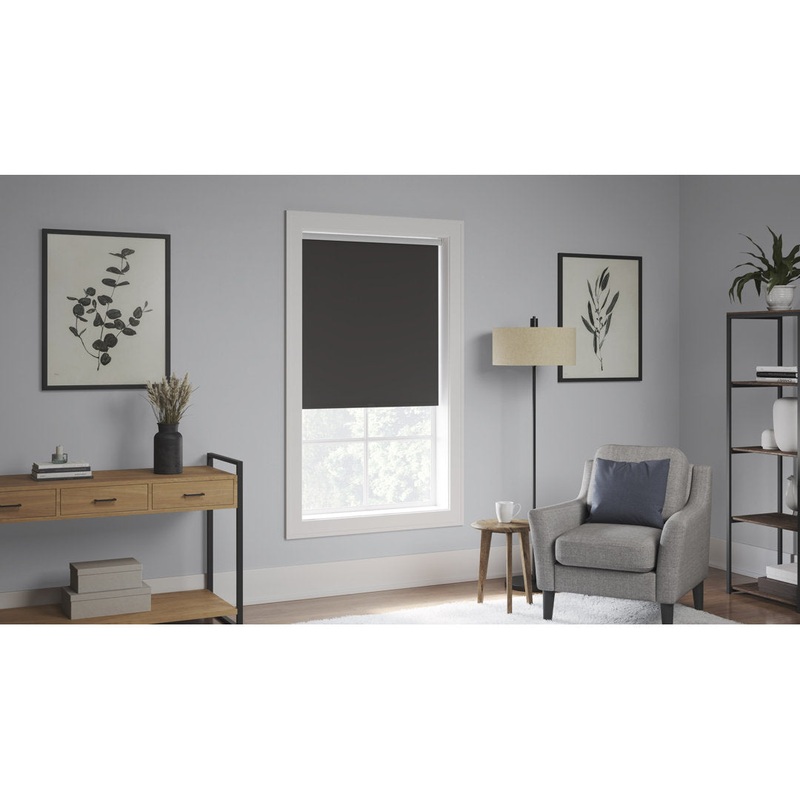 Blackout Cordless Roller Shade Symple Stuff Color: Black Blind Size: 65″W x 74″L