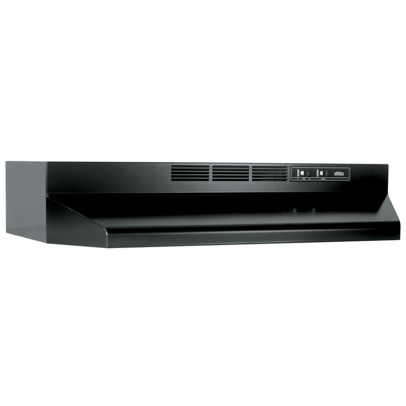 BUEZ130BL Broan 30-Inch Ductless Under-Cabinet Range Hood w/ Easy Install System, Black