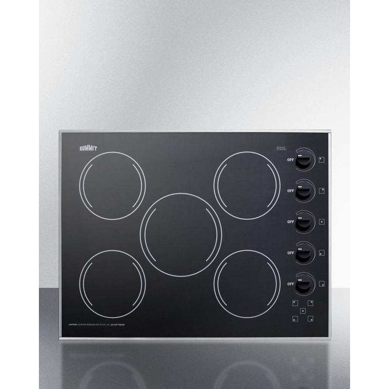 Summit CR5B273B 27″ Wide 230v 5-burner Radiant Cooktop