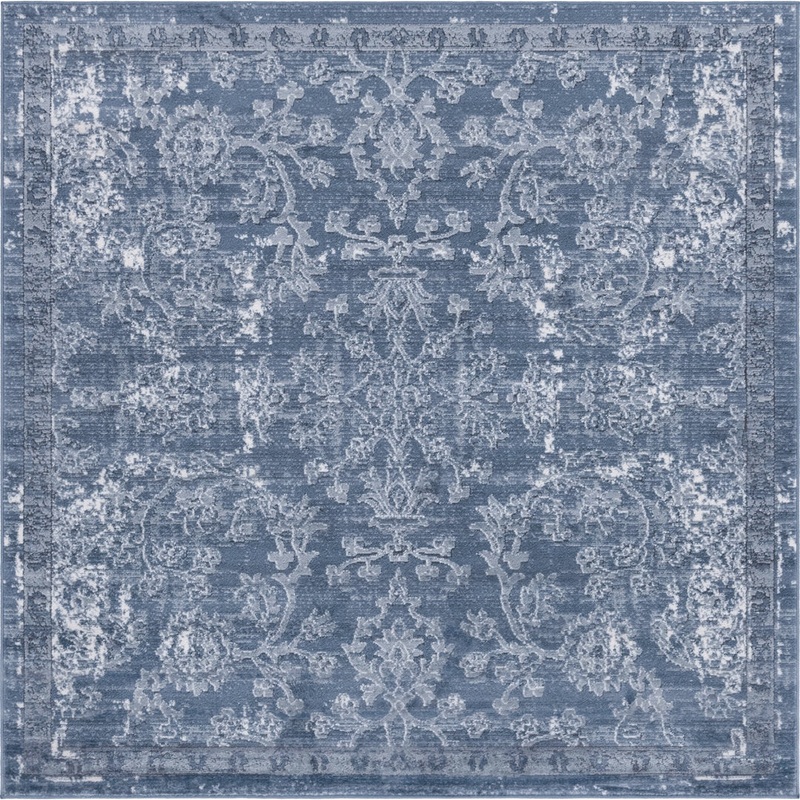 Charters Towers Oriental Blue Area Rug Langley Street Rug Size: Square 6’1″