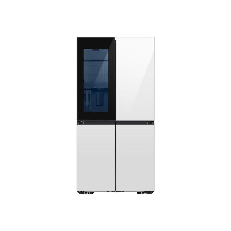 Samsung RF23DB970012 Bespoke Counter Depth 4-Door Flex Refrigerator (23 Cu. Ft.) With Beverage Zone And Auto Open Door In White Glass