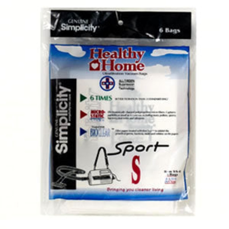 Simplicity Sport Paper Bag 6Pk Genuine 2 Ply Type S