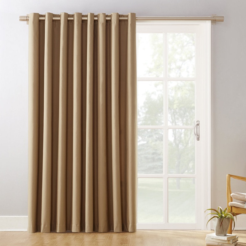 Wayfair Basics Thermal Blackout Grommet Sliding Patio Door Curtain Panel Wayfair Basics Curtain Color: Taupe