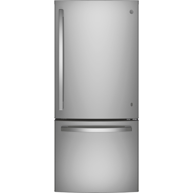 GDE21EYKFS GE ENERGY STAR 21.0 Cu. Ft. Bottom-Freezer Refrigerator