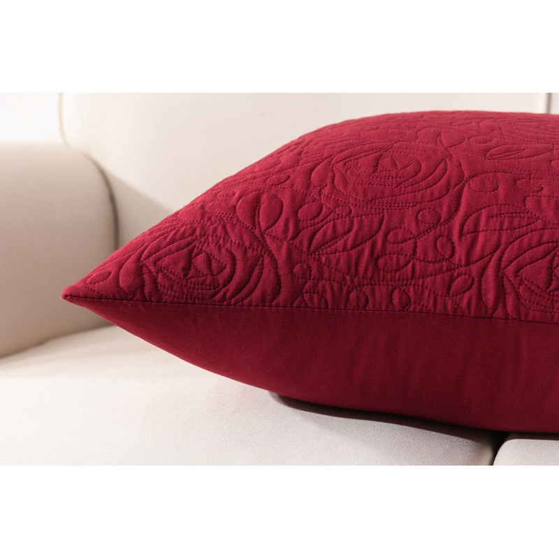 Square Pillow Cover MarCielo Color: Red Size: 20″ x 20″