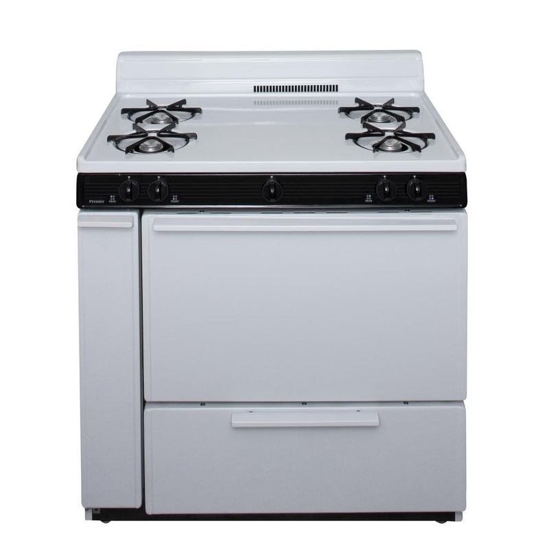Premier SLK100WP0 36 in. Freestanding Gas Range in White