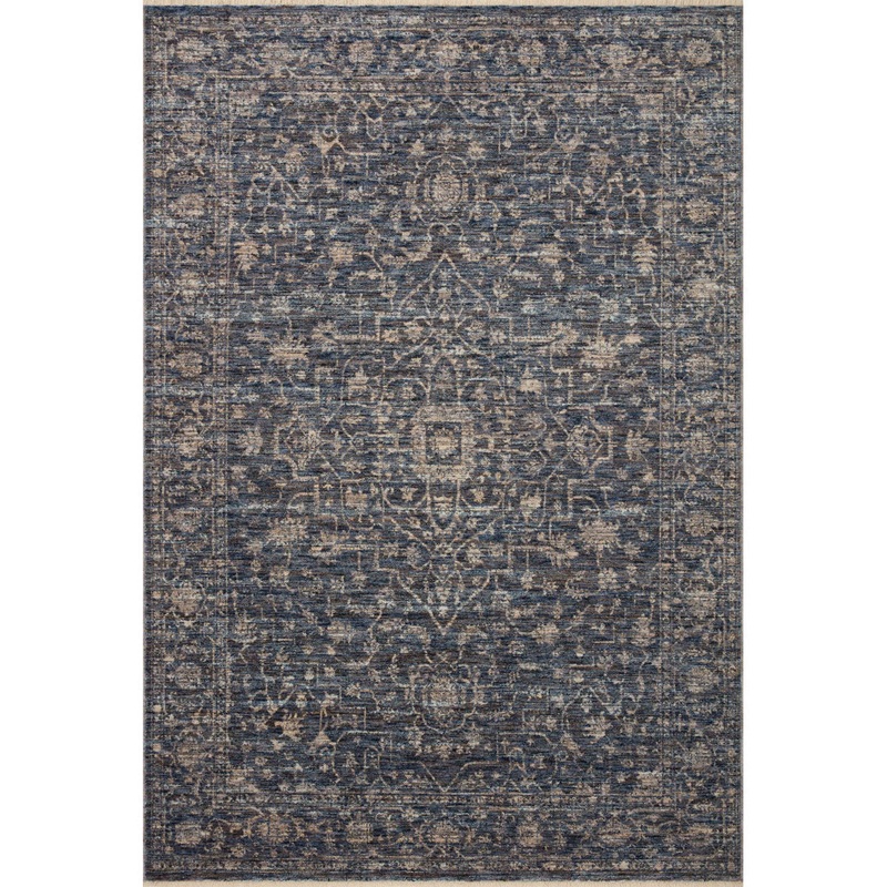 Sorrento Oriental Machine Made Power Loom Polyester Area Rug in Blue Loloi Rugs Rug Size: Rectangle 9’6″ x 13’1″