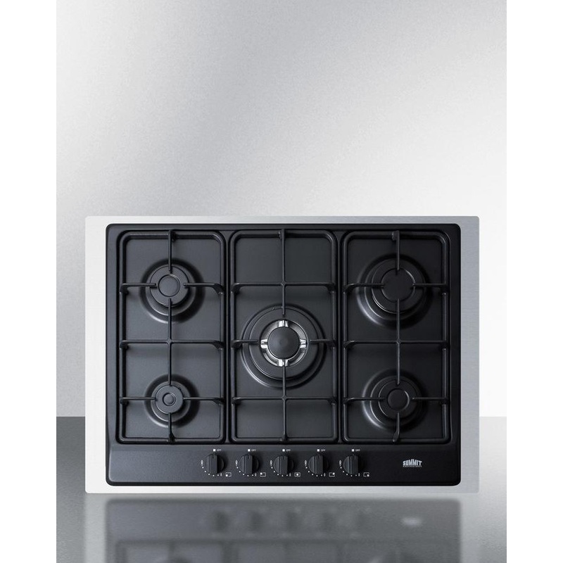 Summit GC5272BTK30 30″ Wide 5-burner Gas Cooktop