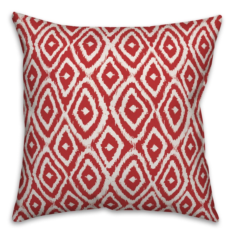 Throw Pillow Designs Direct Creative Group Color: Red/White Size: 18″ x 18″