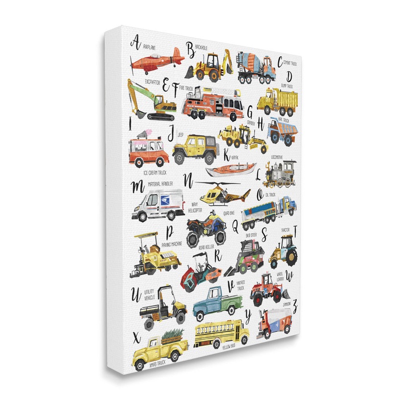 Dyal ABC’s Of Motor Vehicles Kid’s Alphabet Chart Viv + Rae Size: 30″ H x 24″ W  Format: Wrapped Canvas