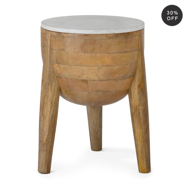 Marble Moxie Compact Wooden Table – Natural