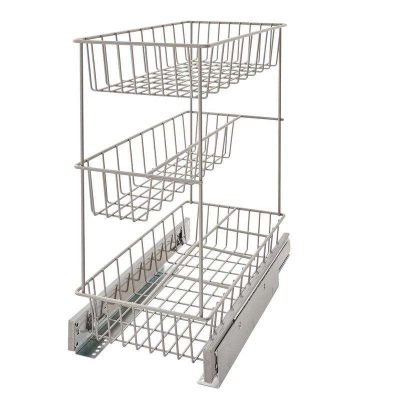 3 Tier Compact Kitchen Cabinet Pull Out Drawer ClosetMaid