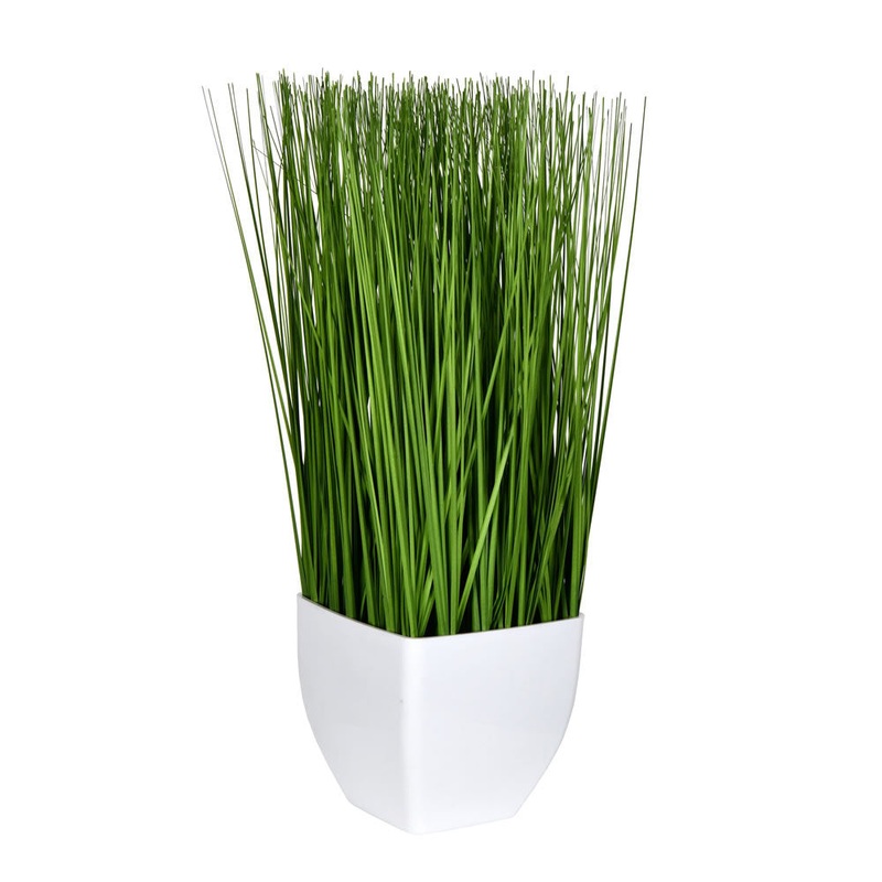 Artificial Green Potted Grass. Latitude Run Size: 16.5″ H x 6″ W x 6″ D