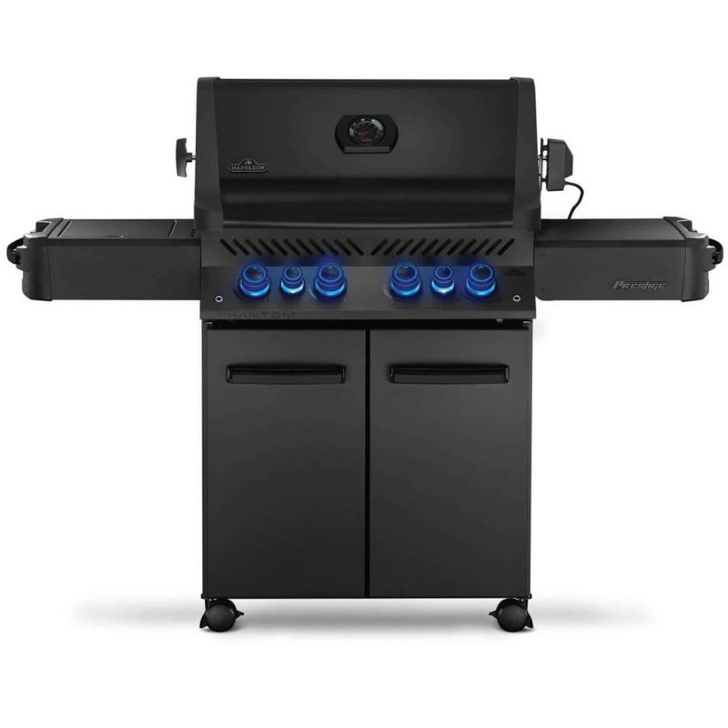 Napoleon Bbq P500RSIBPK3PHM Phantom Prestige 500 Rsib With Infrared Side And Rear Burners , Propane, Matte/Matt Black