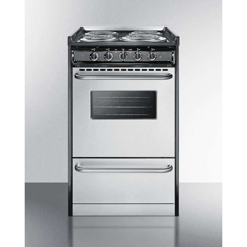 Summit TEM110BRWY 20″ Wide Electric Coil Range