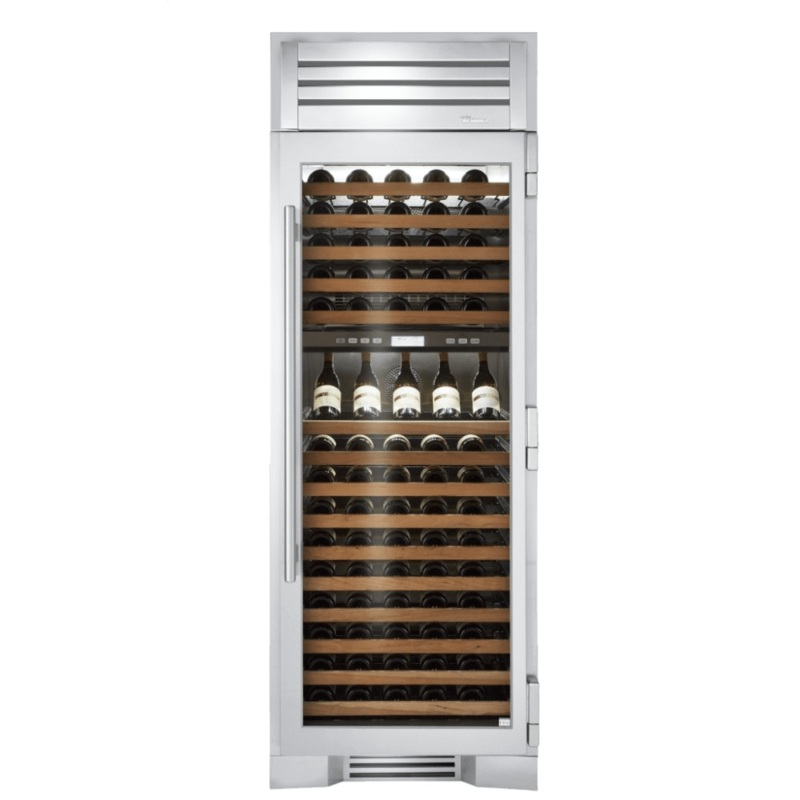 True Residential TR30DZWRSGC 30 Inch Dual Zone Stainless Glass Door Right Hinge Wine Column