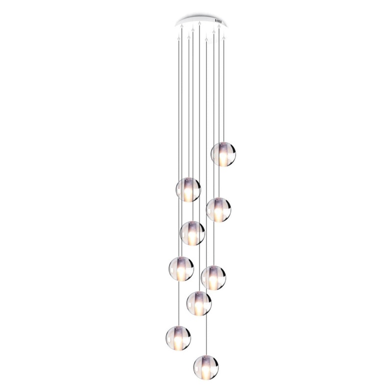 9 – Light Cluster Globe LED Pendant Premiere Luminaire Finish: White