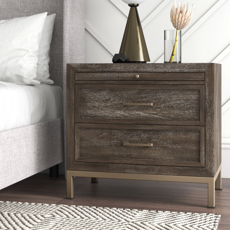 Brinerl 2 – Drawer Nightstand in Brown Mercury Row
