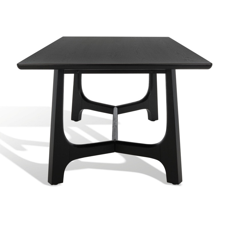 Burk 76″ Trestle Dining Table AllModern Color: Black