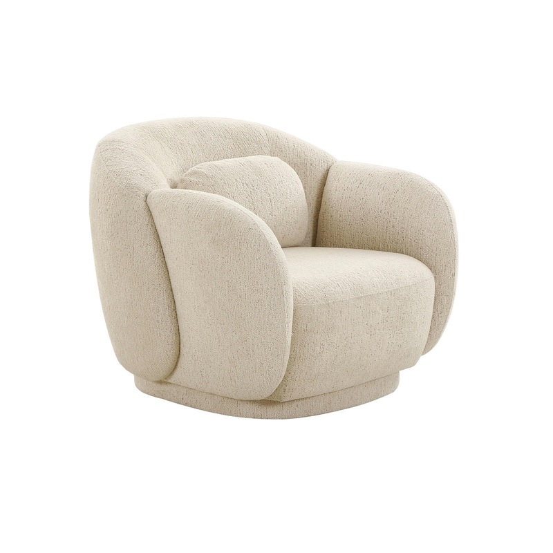 Monroe Cream Boucl Accent Chair