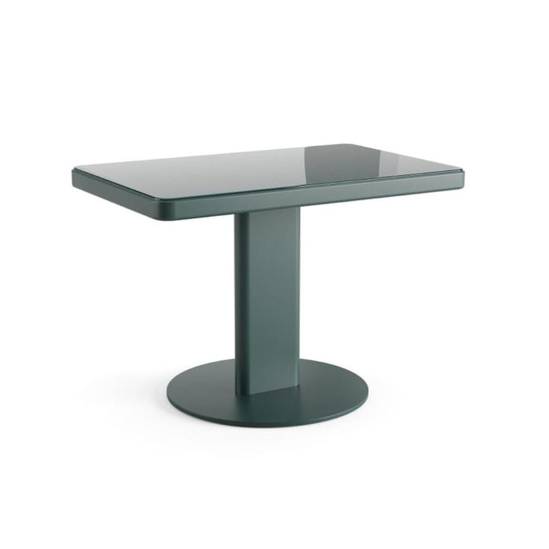 Roopa Rectangular Side Table with Glass Top