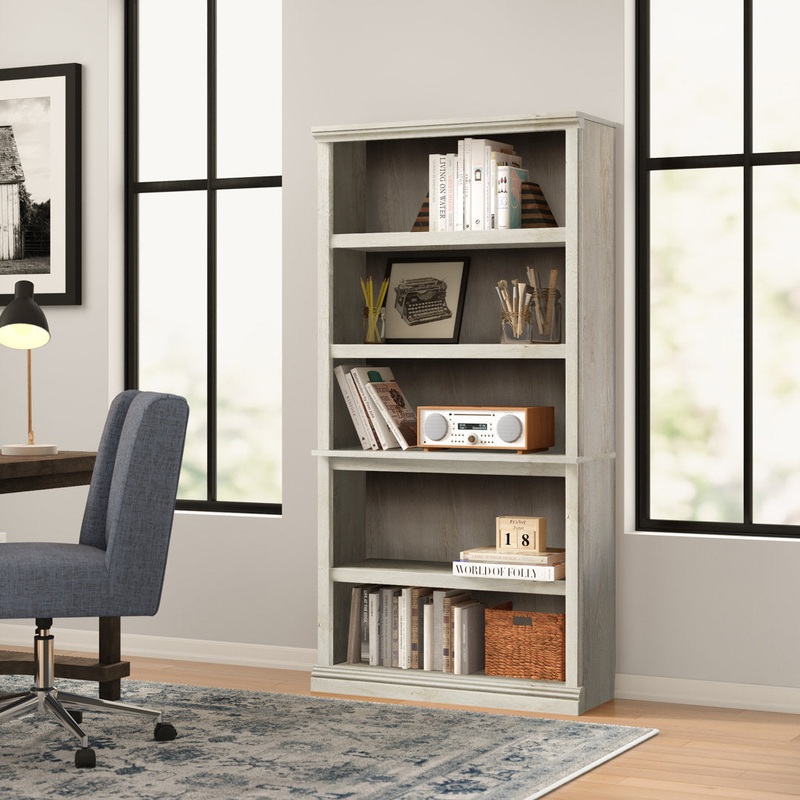 Alexsia 69.76″ H x 35.28″ W Standard Bookcase Lark Manor Color: Chalked Chestnut