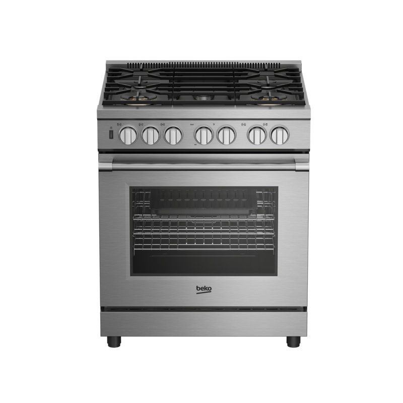 Beko PRDF34552SS 30″ Stainless Steel Pro-Style Dual Fuel Range