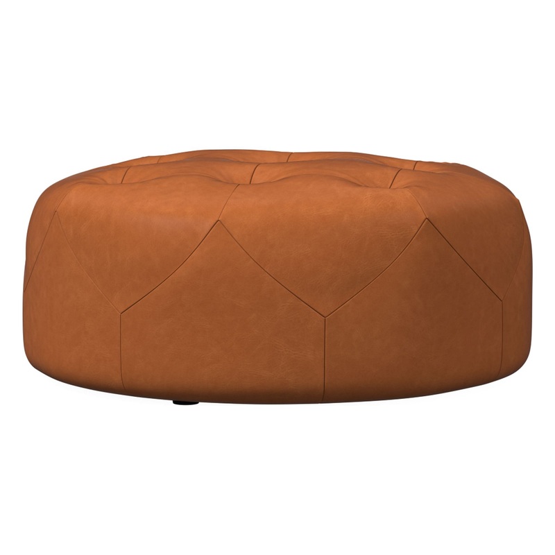 Brighton Leather Ottoman-41″