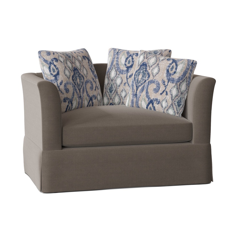 Charlene 50″ Wide Armchair Highland Dunes Body Fabric: Peyton Palm, Throw Pillow Fabric: Bocci Charcoal