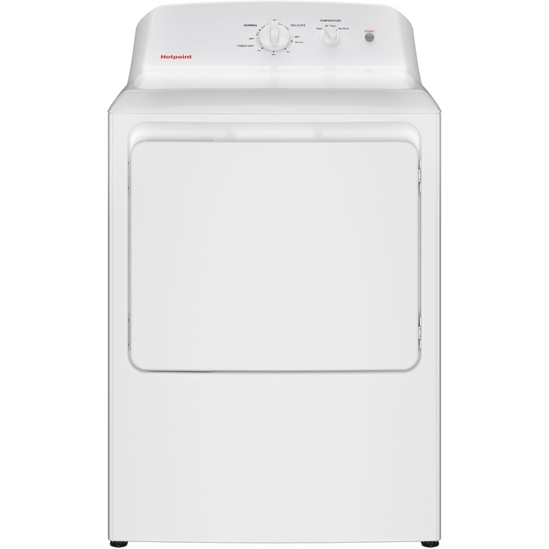Hotpoint HTX26GASWWW Hotpoint 6.2 Cu. Ft. Capacity GasDryerWith Up To 120 Ft. Venting And Shallow Depth
