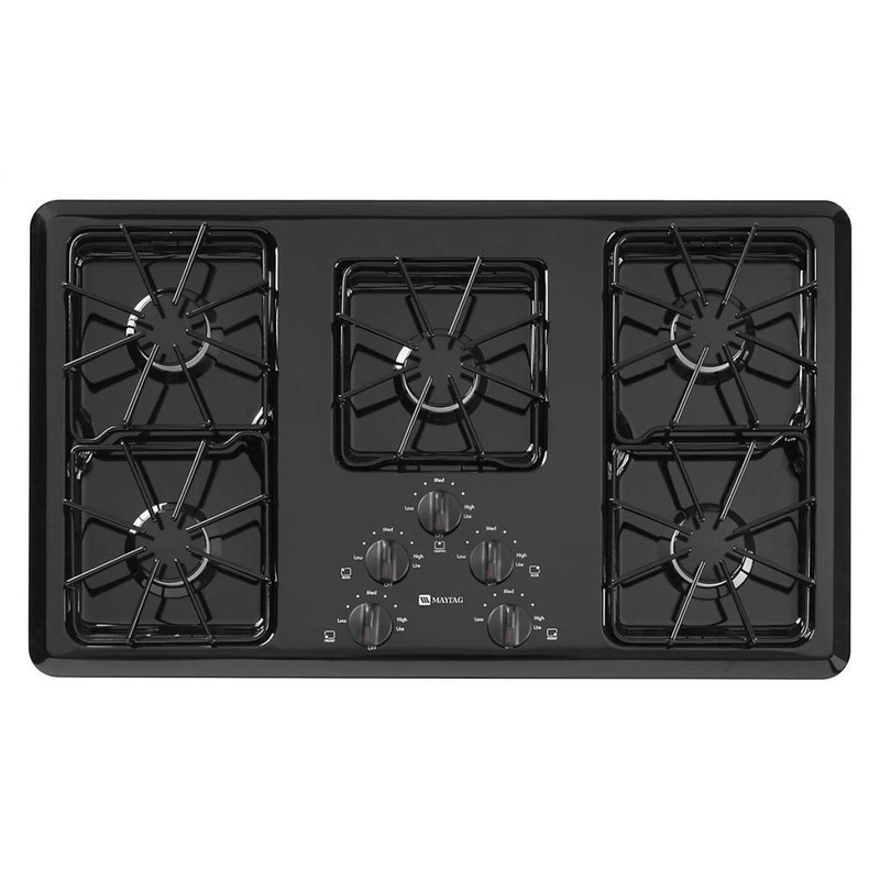 Maytag MGC4436BDB 36-inch Wide Gas Cooktop with Two Power Cook Burners