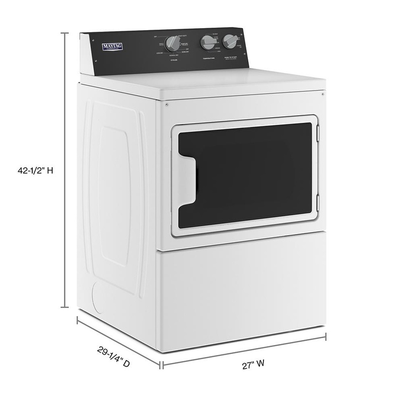 Maytag MGDP586KW Commercial-Grade Residential Dryer – 7.4 Cu. Ft.