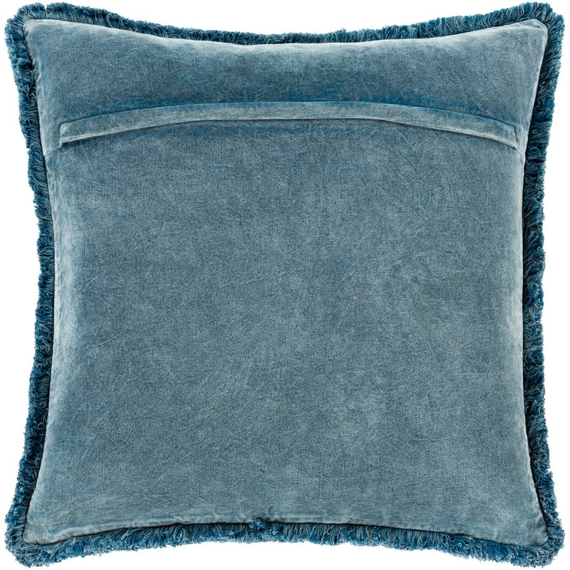 Steph Square Cotton Pillow Birch Lane Color: Denim Size: 20″ x 20″