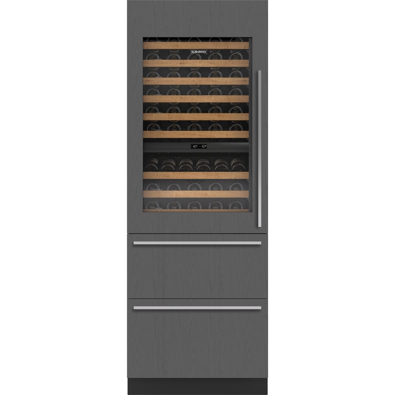 Sub-Zero DET3050WRAR 30″ Designer Wine Storage With Refrigerator Drawers – Panel Ready