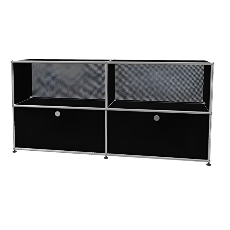 USM Haller Closed Storage Credenza C2A – With Perforated Inside upper Panels