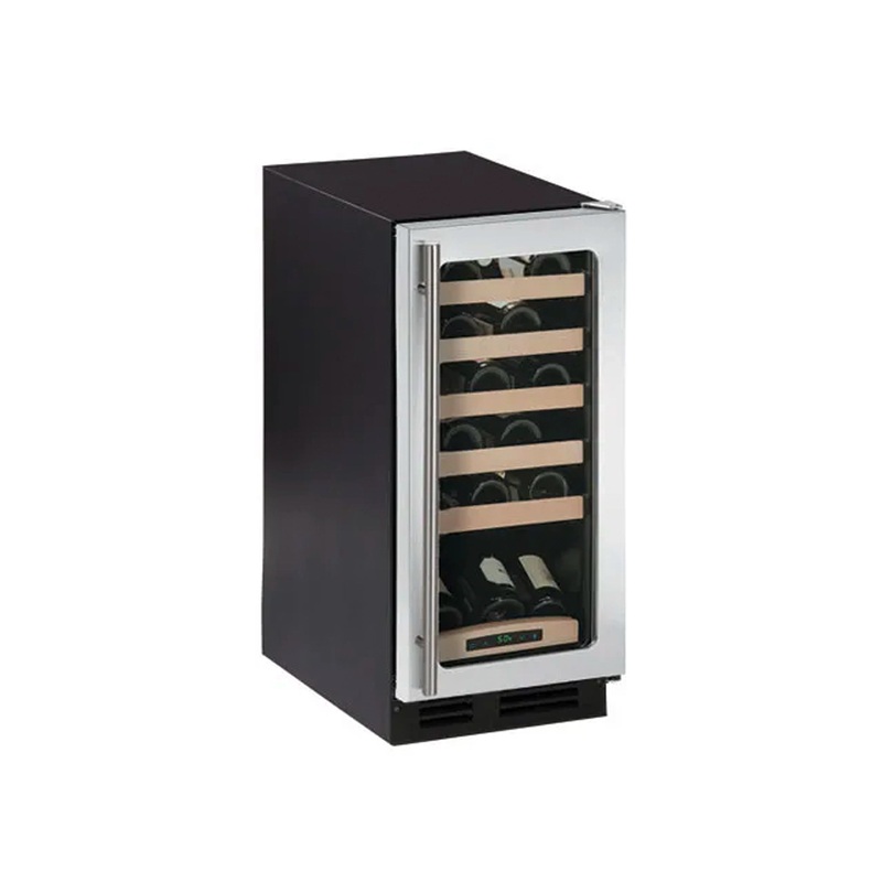 U-Line U-2115WCS-00 15″ Stainless Steel Glass Door Built-in Wine Cooler