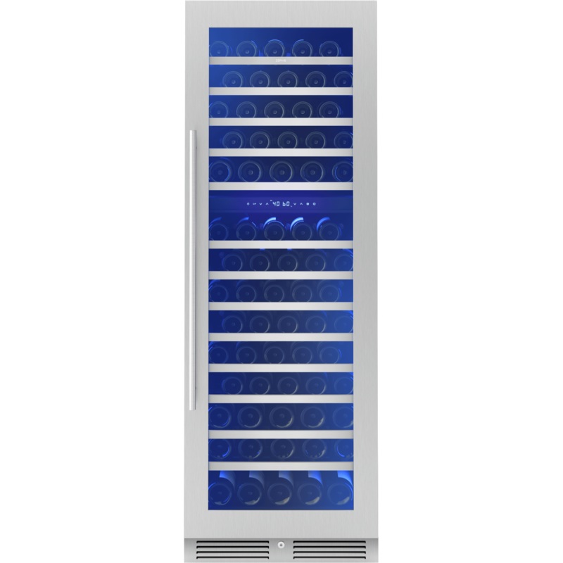 Zephyr PRW24F02CG Presrv Wine Cooler, 24in Full Size, SS+Glass, Reversible Door, 2 Zone