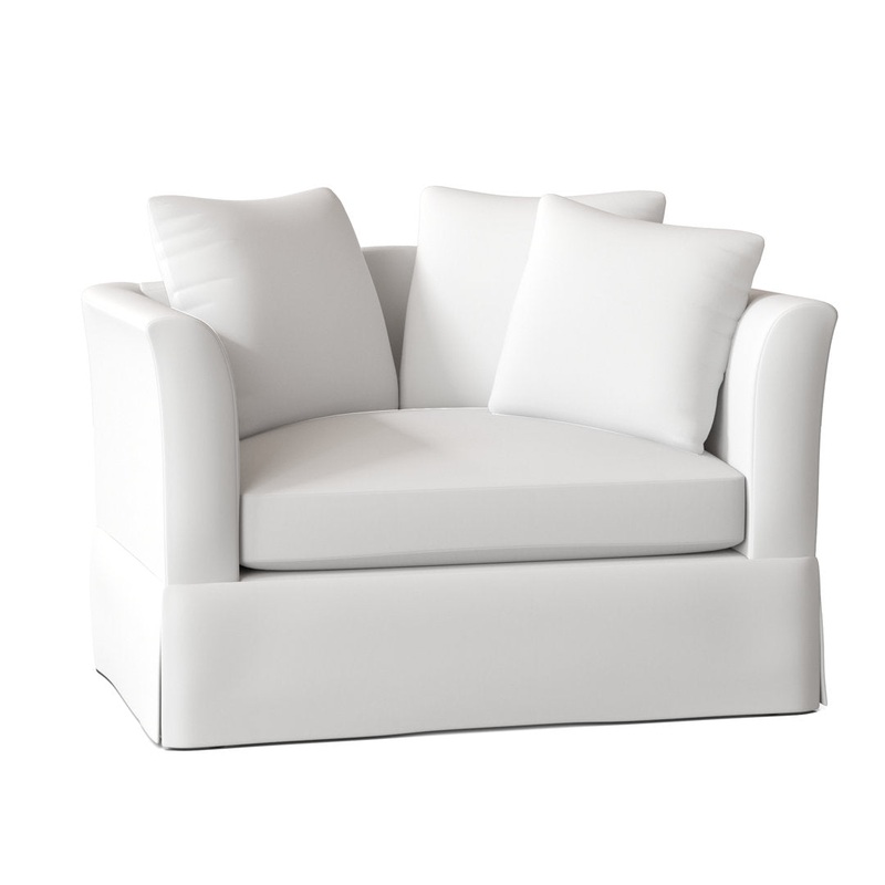 Charlene 50″ Wide Armchair Highland Dunes Body Fabric: Antonio Navy, Throw Pillow Fabric: Peyton Pearl