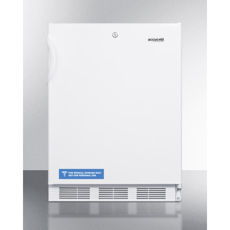 Summit AL750LBI Ada Compliant Built-In Undercounter All-Refrigerator For General Purpose Use, With Lock, Auto Defrost Operation And White Exterior