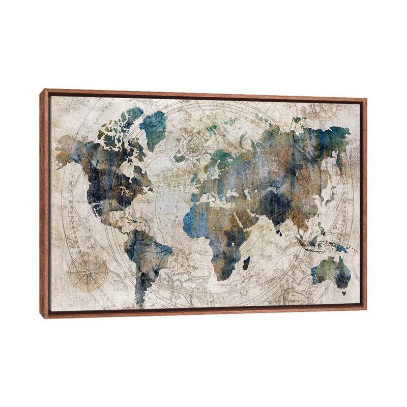Celestial Map by Isabelle Z – Painting Print The Twillery Co. Size: 40″ H x 60″ W x 1.5″ D Format: Classic Brown Framed Canvas
