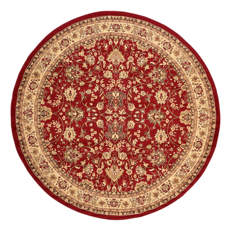 Bhatari Oriental Burgundy Area Rug Winston Porter Rug Size: Round 7’10”
