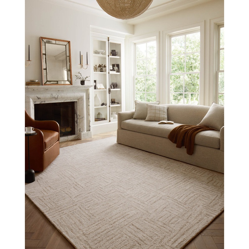 Chris Loves Julia x Loloi Polly Smoke / Sand Area Rug Chris Loves Julia x Loloi Rug Size: Rectangle 8’6″ x 11’6″
