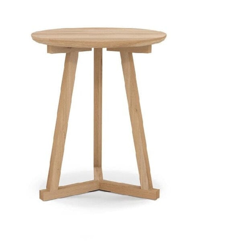 Oak Tripod Side Table
